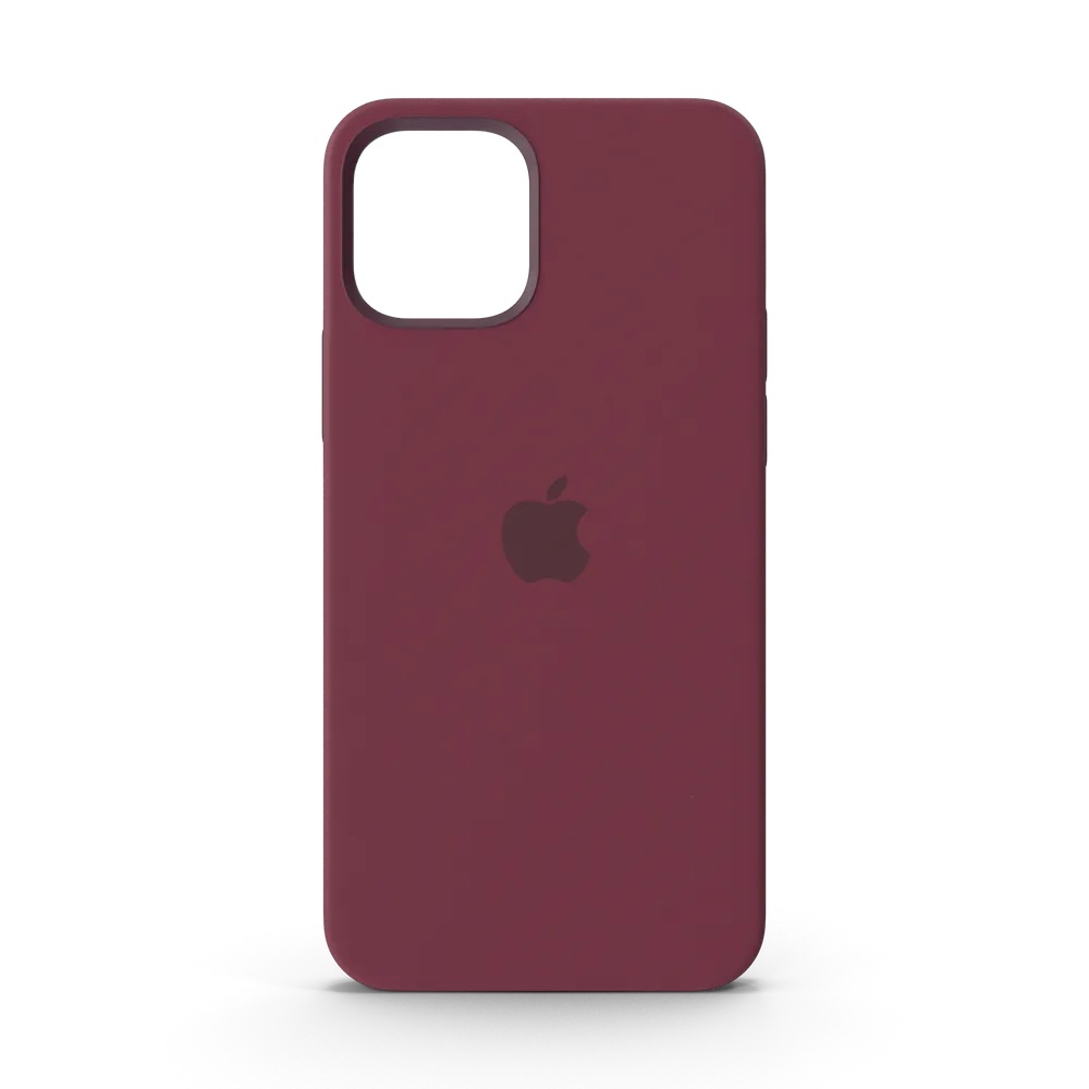iPhone 12 Silicone Case with MagSafe Plum