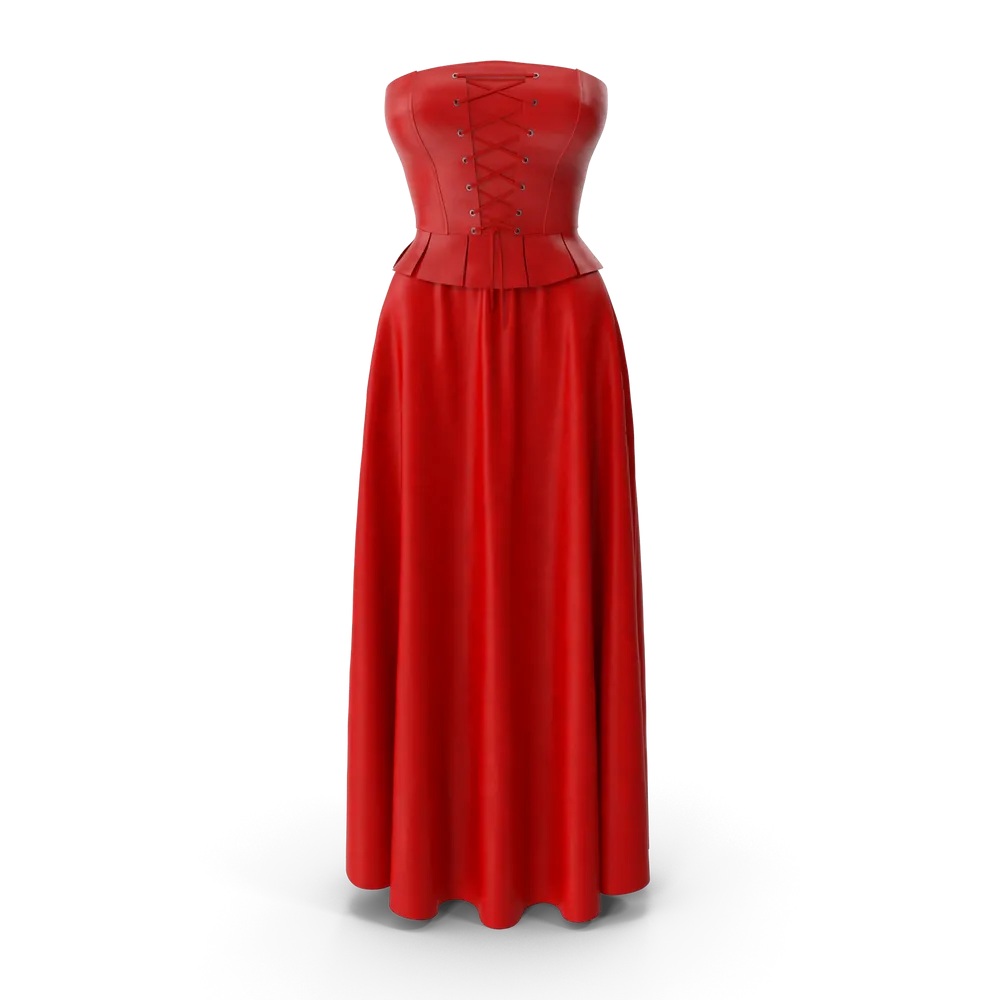 Corset Leather With Skirt